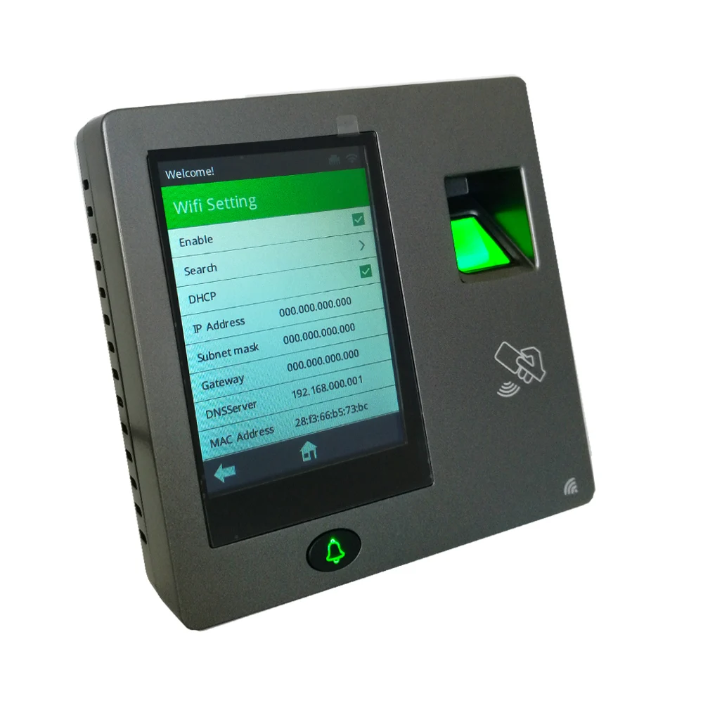 WIFI Attendance Control System Fingerprint Touch Screen Access Controller