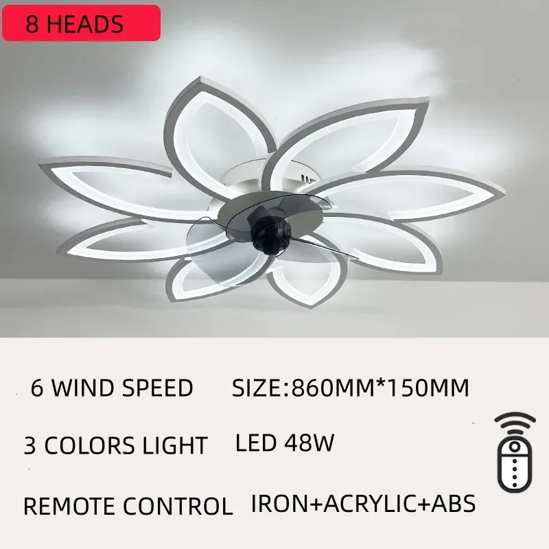 Senkai-Ultra fino recesso DC motor ventilador com luz LED, recarregável, moderno, inteligente, controle remoto, teto