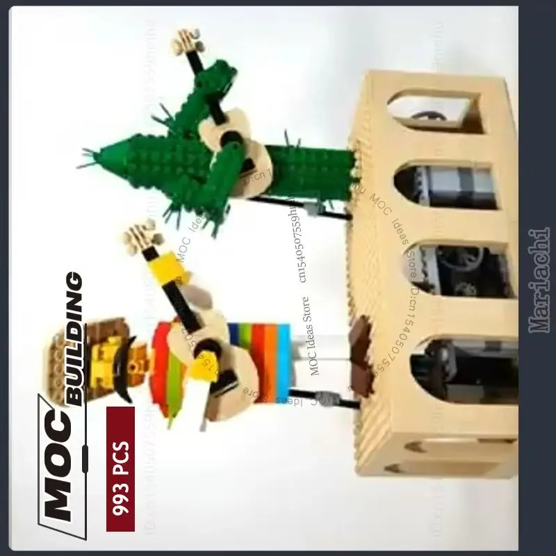 MOC Building Blocks GBC Module Busker Band Model Automaton DIY Assembly Technology Bricks Collection Display Toys Creative Gifts