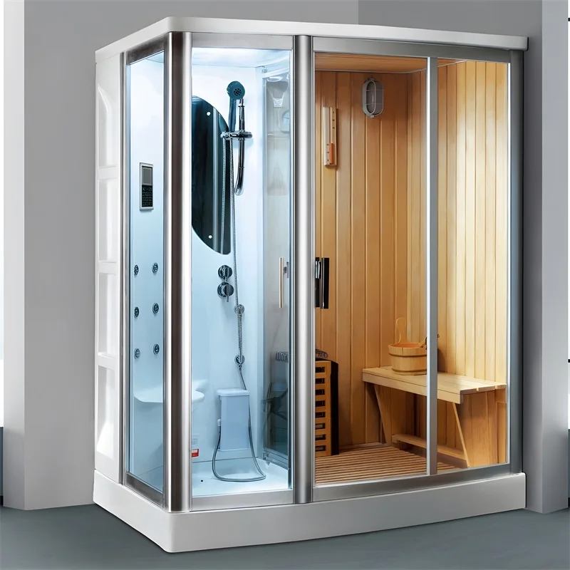 xx-Shower Room Infrared Sauna Cabin Steam And Sauna Combo,New Style Indoor Bathroom Steam And Infrared Sauna Combine Ro*
