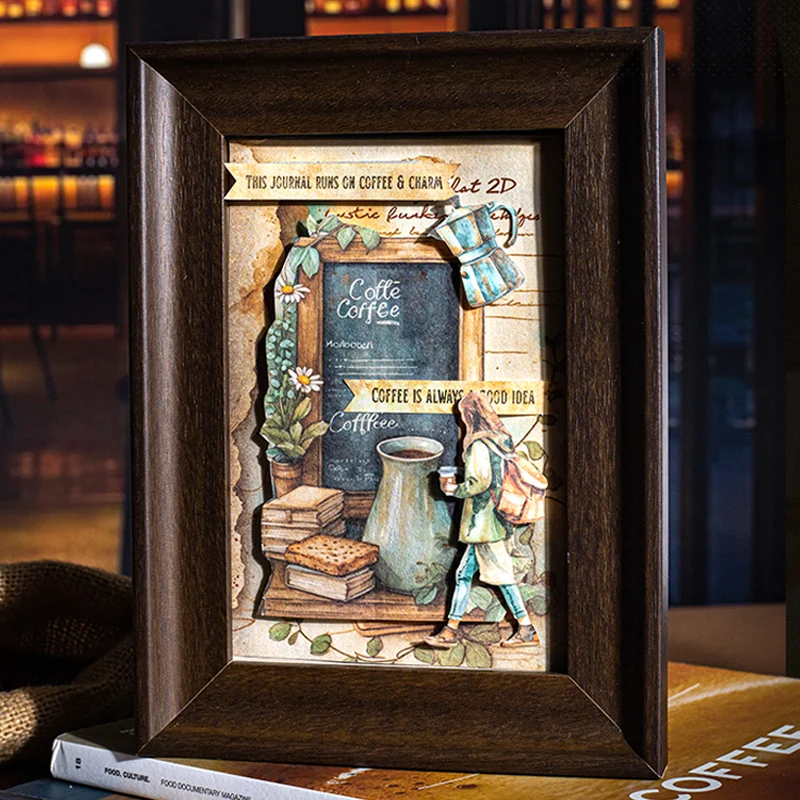 45 قطعة/الحقيبة القهوة تحت عنوان اليدوية القرطاسية مجموعة الرجعية نمط DIY بها بنفسك المواد الزخرفية لألبومات بطاقات المعايدة المغلفات مجلة #5