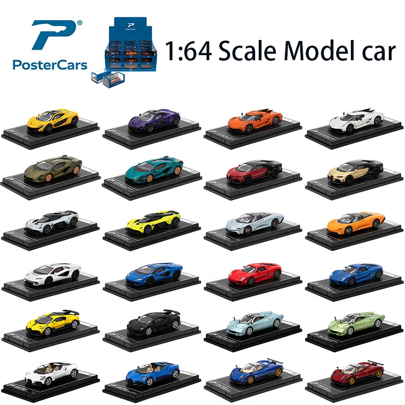 

1:64 Postal Cars Alloy Car Model Super Sporty Car Collection Ornaments Miniature Diecast Toy Child Gift