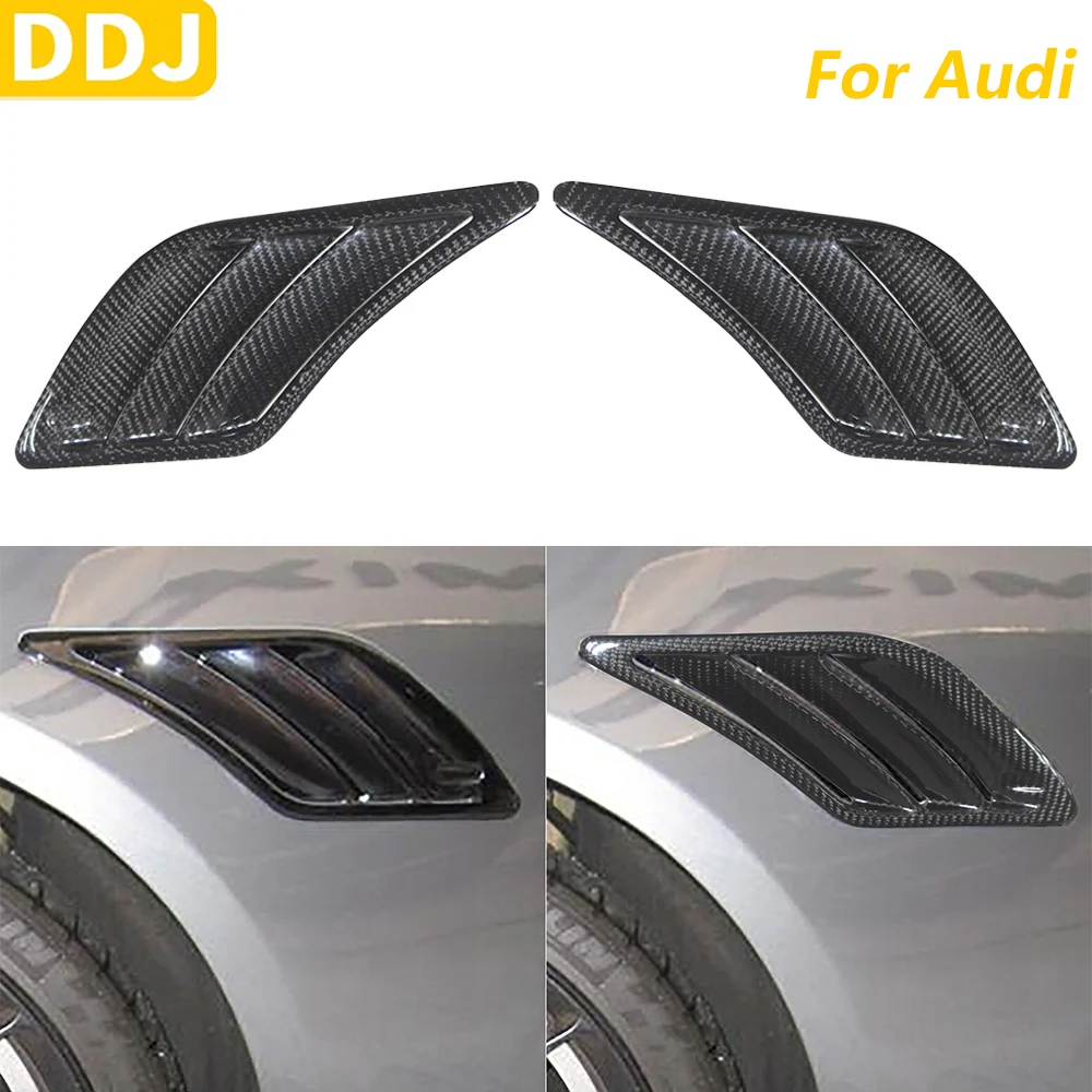 

Для Audi A5 B8 2005-2009 настоящий сухой боковой бампер из углеродного волокна, спойлер, ветрозащитная крышка ​ Модификация декоративных автомобильных аксессуаров