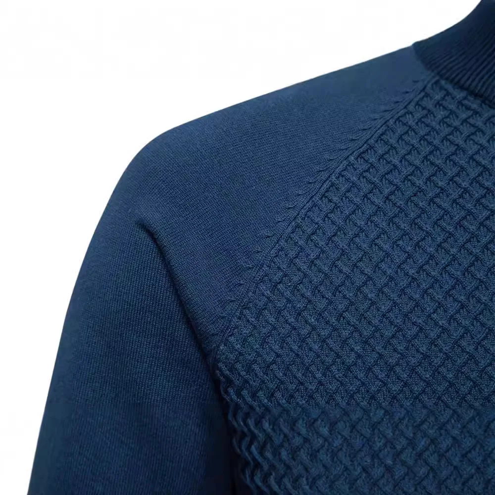 Maglioni lavorati a maglia da uomo Maglioni casual solidi Pullover girocollo Maglione a maniche lunghe impiombato Maglioni spessi slim fit 2025 Top autunnali