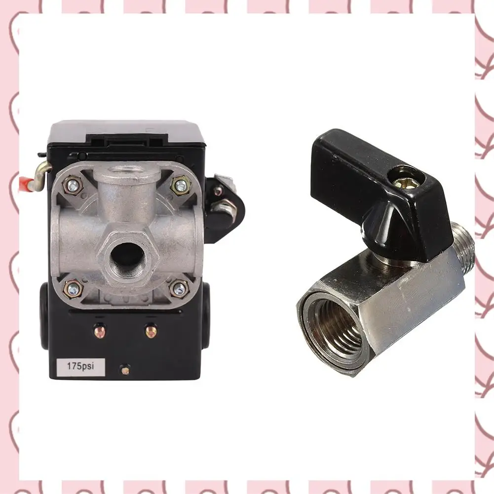 

HHTL 1 шт. воздушный компрессор с переключателем давления и 1 шаровой кран 1/4 дюйма Bsp