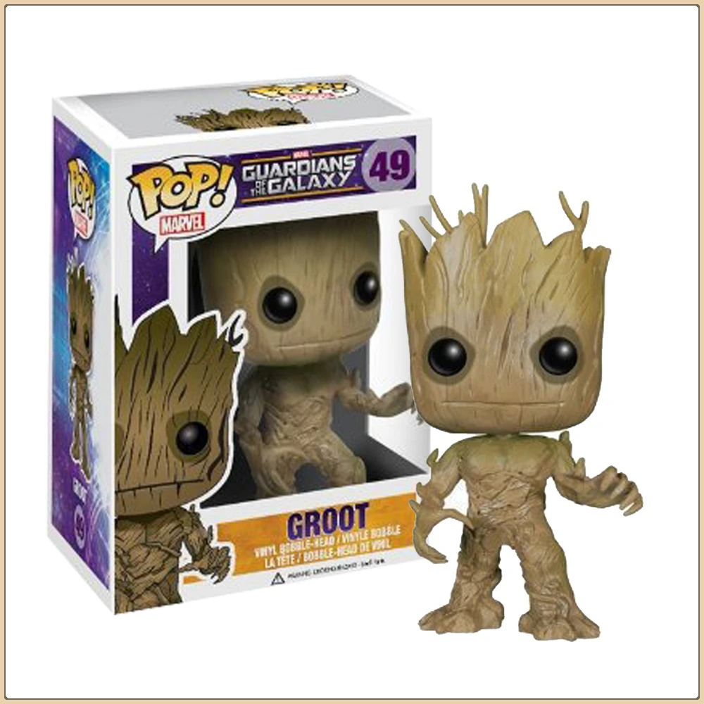 

Funko POP Guardians of The Galaxy Action Figures Groot Q-version Cute Genuine Anime Doll Model Periphery Ornament Festival Gift