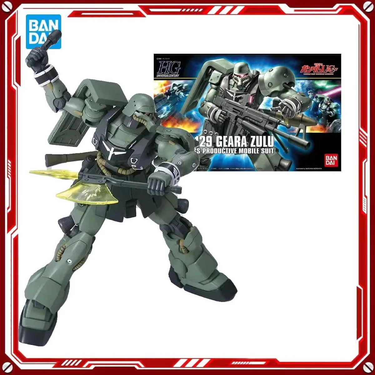 

Оригинальные модели фигурок Bandai HGUC 1/144 AMS 129 Geara Zulu Gundam Gunpla, аниме-фигурки, коллекционные модели, игрушки, подарки