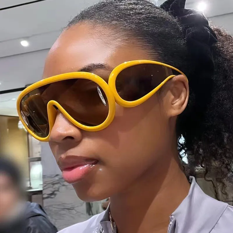 Integrierte Brille, Sonnenbrille, großes Gesicht, Sonnenbrille für Männer und Frauen, modische Krötenbrille, Sonnenbrille 3950 – Detail 2