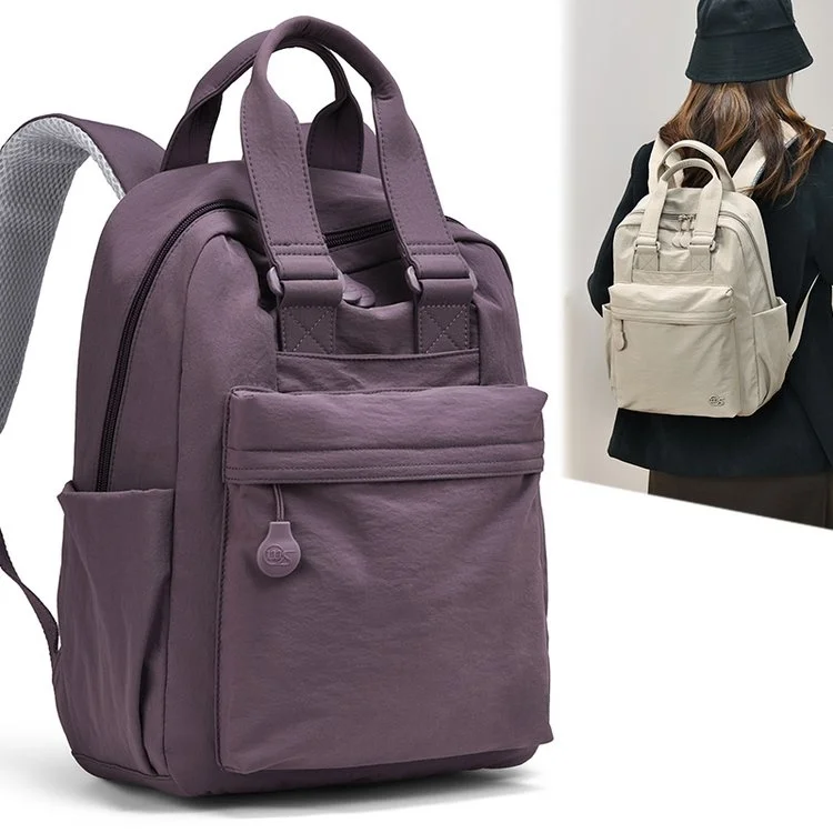 

Casual Canvas Travel Backpack Women's Large Capacity Fashion Commuter Bag Lightweight College Student Computer Bookbag
