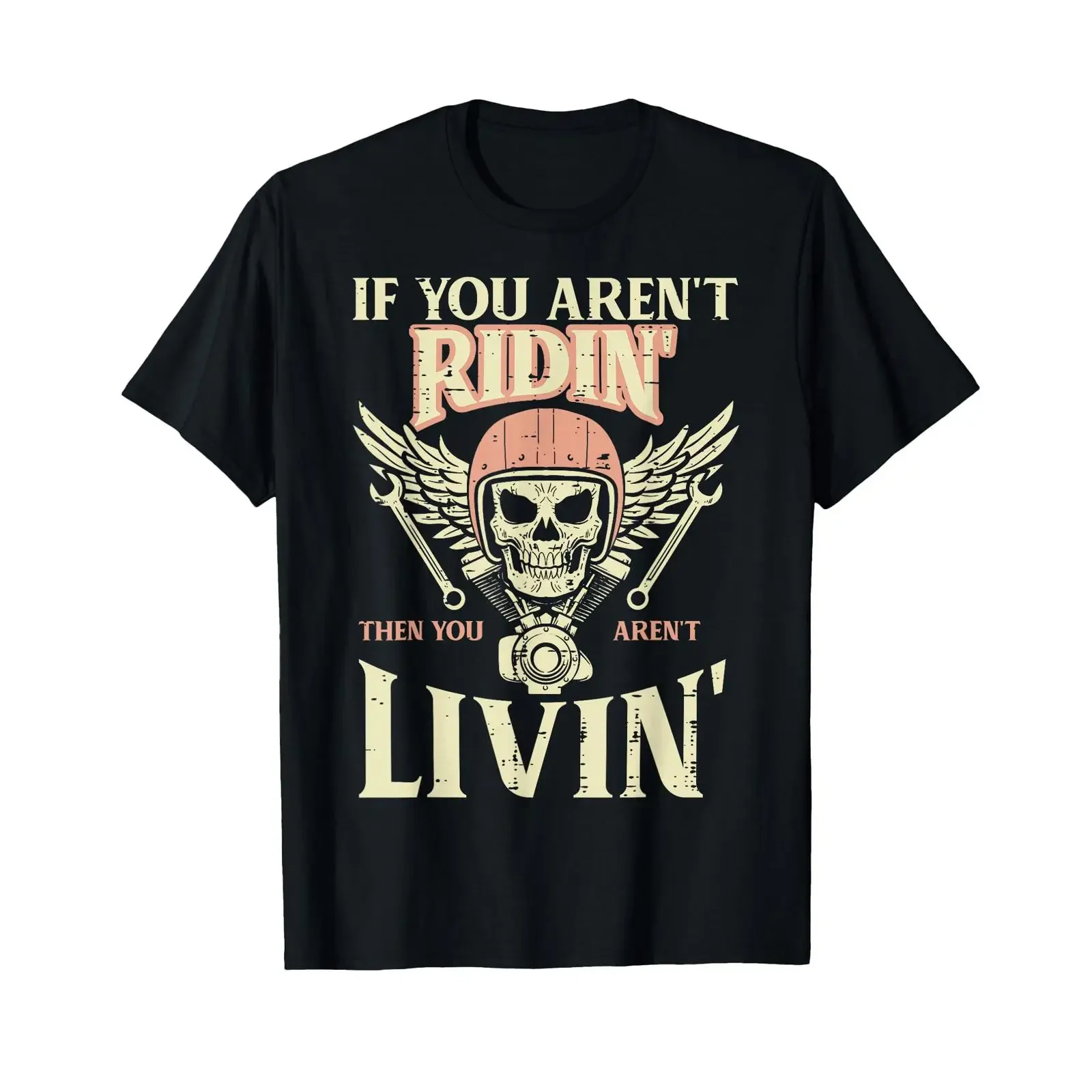 Biker If You Arent Ridin Livin Motorcycle Kids T Shirt vintage Washed Breathable streetwear Soft fashion Slightly Versatile