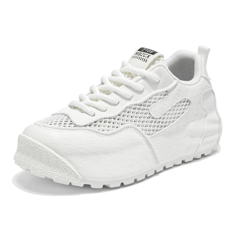 

Men's motorcycle shoes trend new thick soled height increasing mesh breathable fashionable casual shoes