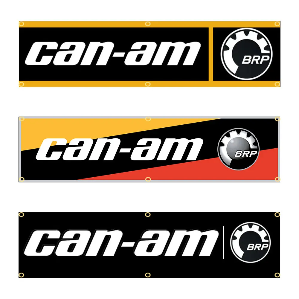 60x240cm CAN-AM BRP Racing Motorcycle  Banner Tapestry Polyester Printed Flag Garage or Outdoor For Decoration