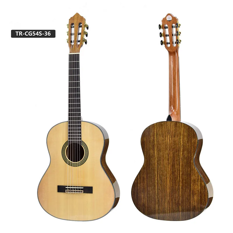 

Stringed Instrument Professional Solid Wood Handmade Custom 36inch High Gloss Solid Wood Classical Guitar Made In China Factory