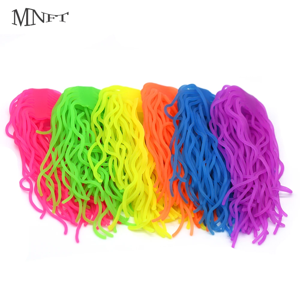 MNFT 5Pack/300legs Soft Worm Body Fishing Lure Squirmy Wormy Fly Tying Material