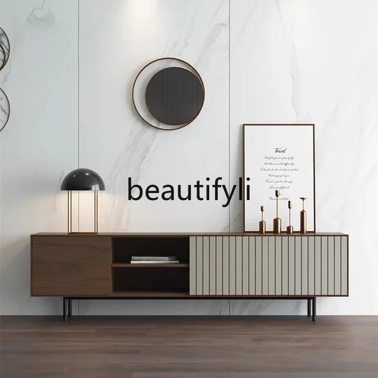 smt1 Mode, tv-meubel, eenvoudige moderne design bijzetkast, Scandinavisch Italiaans licht luxe klein appartement modelkamer AA