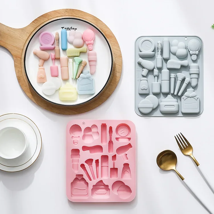 17 Holes Different Beauty Tools Modeling Silicone Mold Fondant Cake Chocolate Mold Ice Cube Cake Mould Baking Accessories 4
