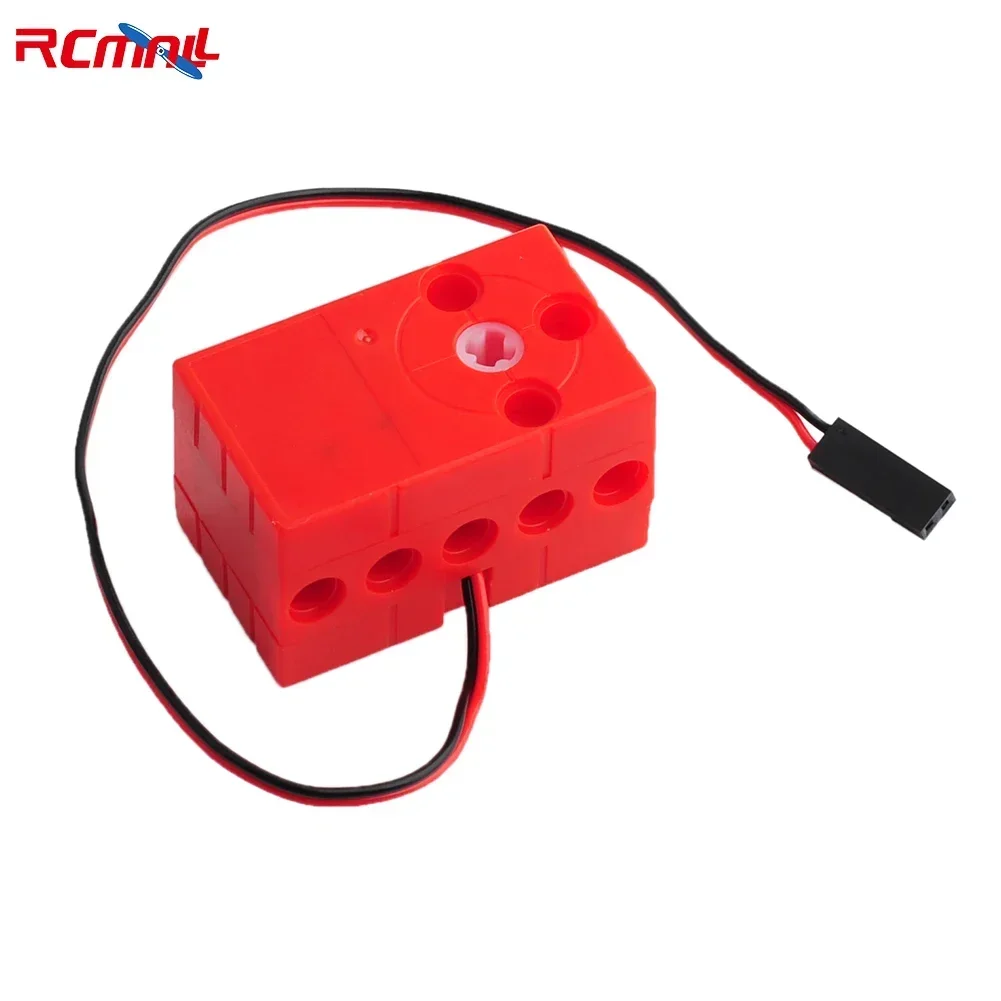 RCmall 4PCS 0.7KG Servo Motor 360° Programmable Mini RC Servo Dual Output Shaft Geekservo for Legoed Micro:bit Raspberry Pi