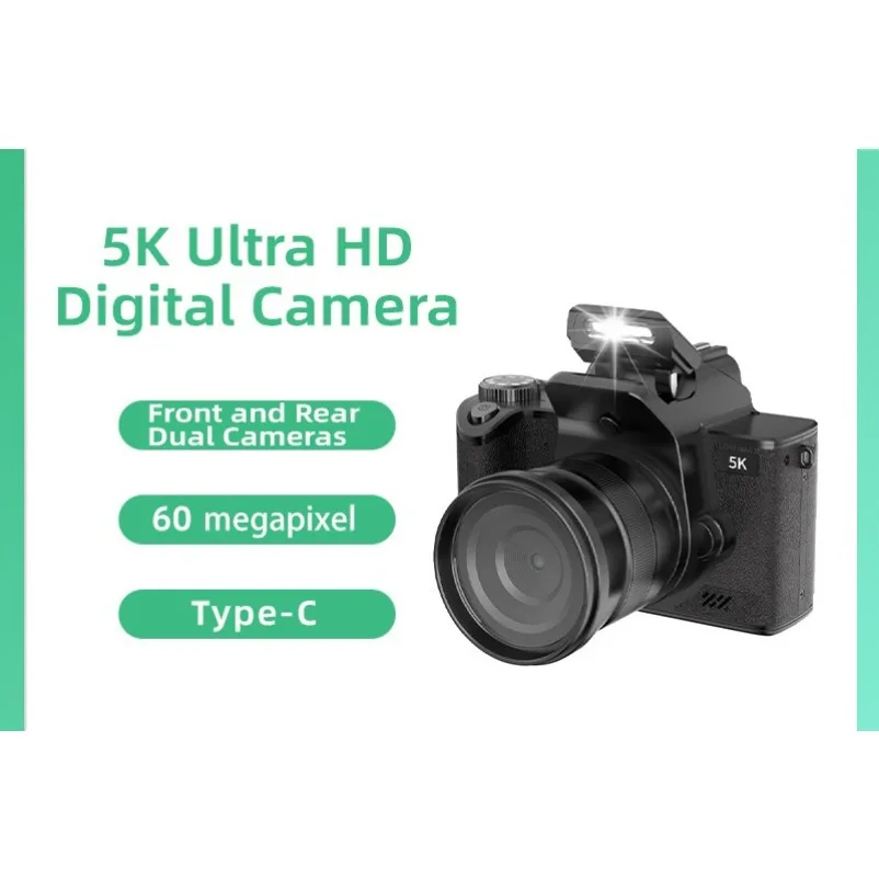 Touch screen high definition digital camera 5k photography student party home camera retro SLR