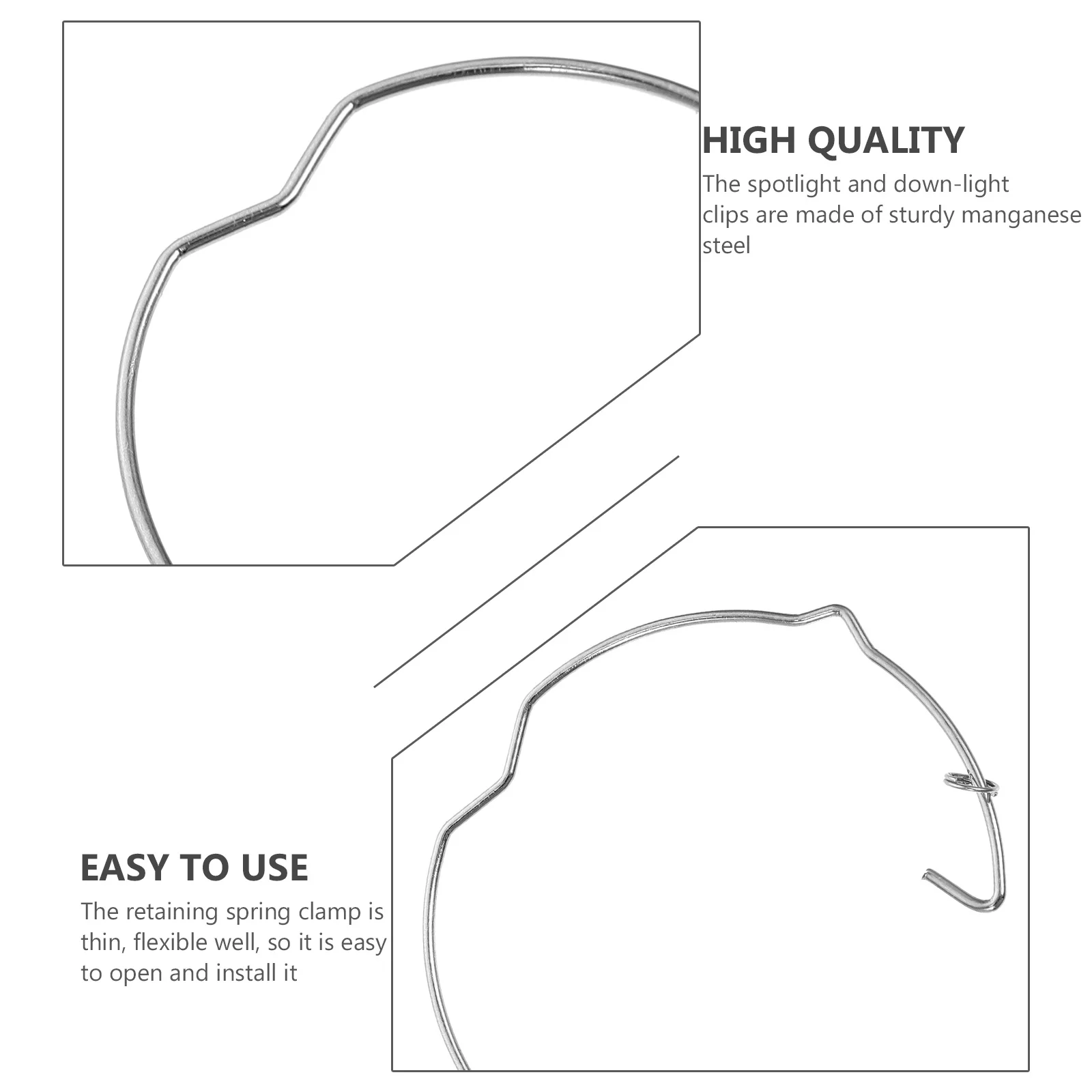 

12pcs Spotlight Retaining Clips Manganese Steel Lamp Spring Clip Replacement Fixing Buckle For Mr16 Downlights Hardware