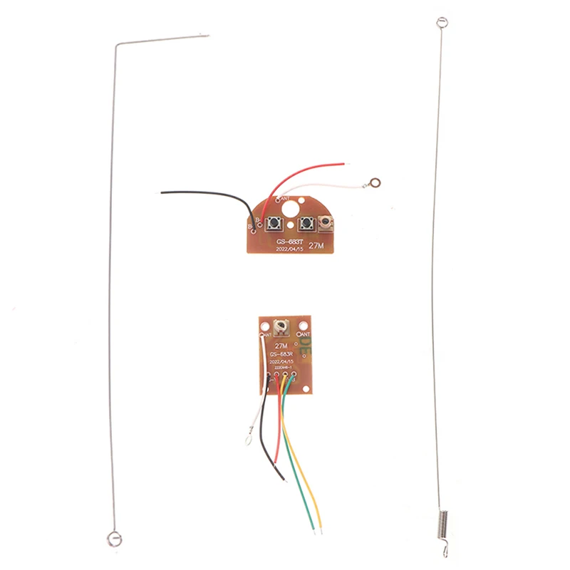 4CH RC Remote Control 27MHz Circuit PCB Transmitter Receiver Board With Antenna For Car Truck Toy P31B