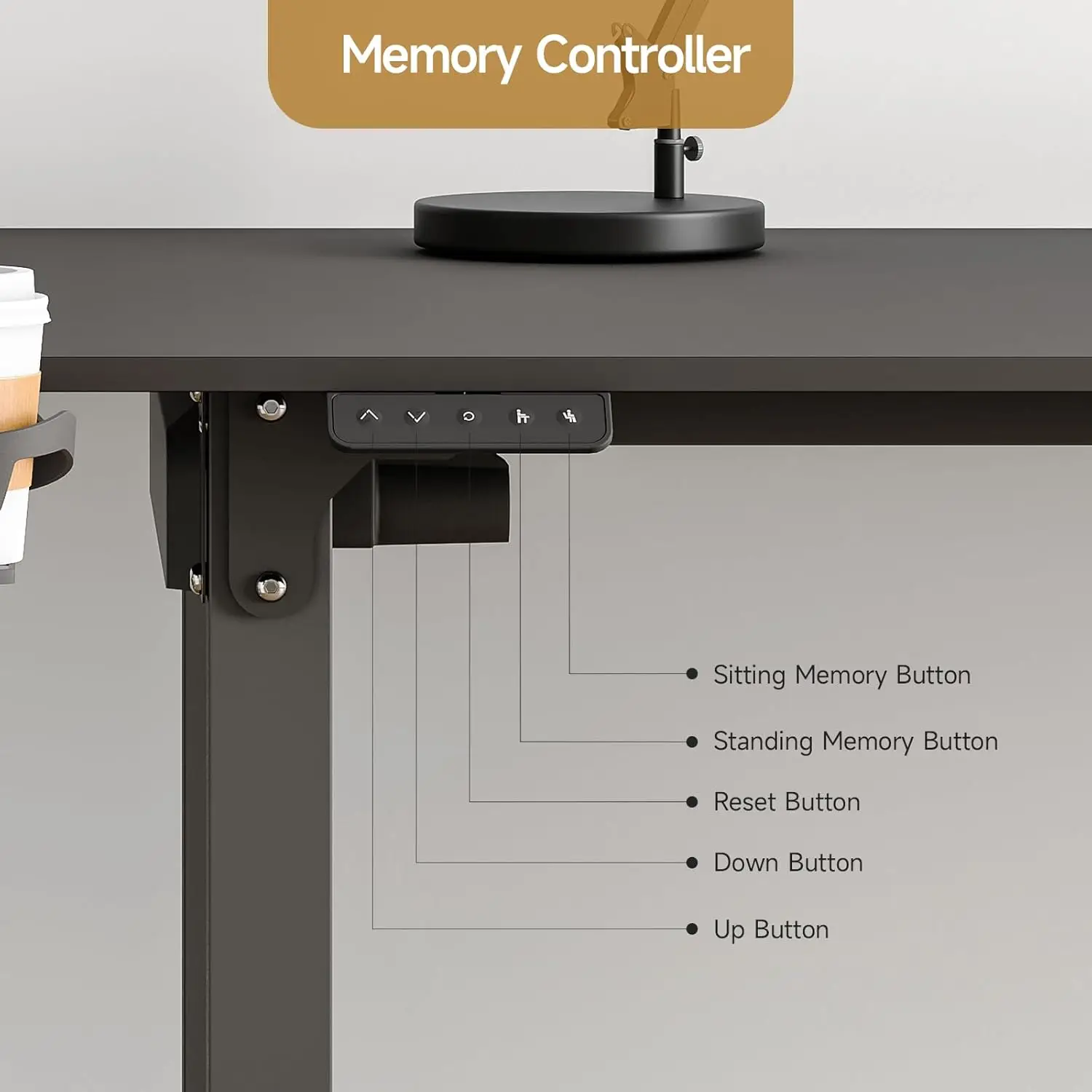 Standing Desk, 63x43 Inches L Shaped Desk with 4 Legs, Dual Motor and Memory Controller, Electric Stand Up Desk Adjustable Heigh