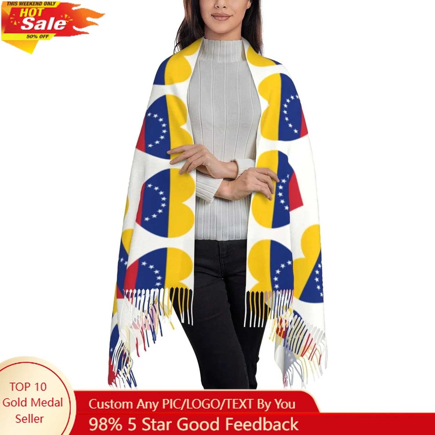 

Russian flag and american flag Scarf For Women and Men Winter Warm Scarves Large Shawl Wrap Shawl Gifts