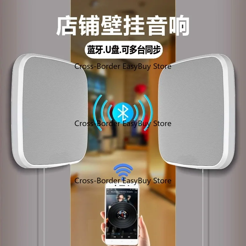 

Wall Mounted Bluetooth Audio Speaker 3D Surround Sound System For Commercial Store Restaurant Cafe Milk Tea Shop