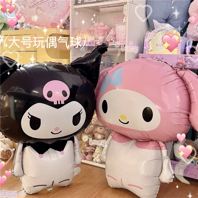 Cute Large Sanrio Balloon Kawaii Anime Kuromi Melody Cinnamoroll Birthday Party Decoration Jumbo Balloons lovely Doll Photo Prop