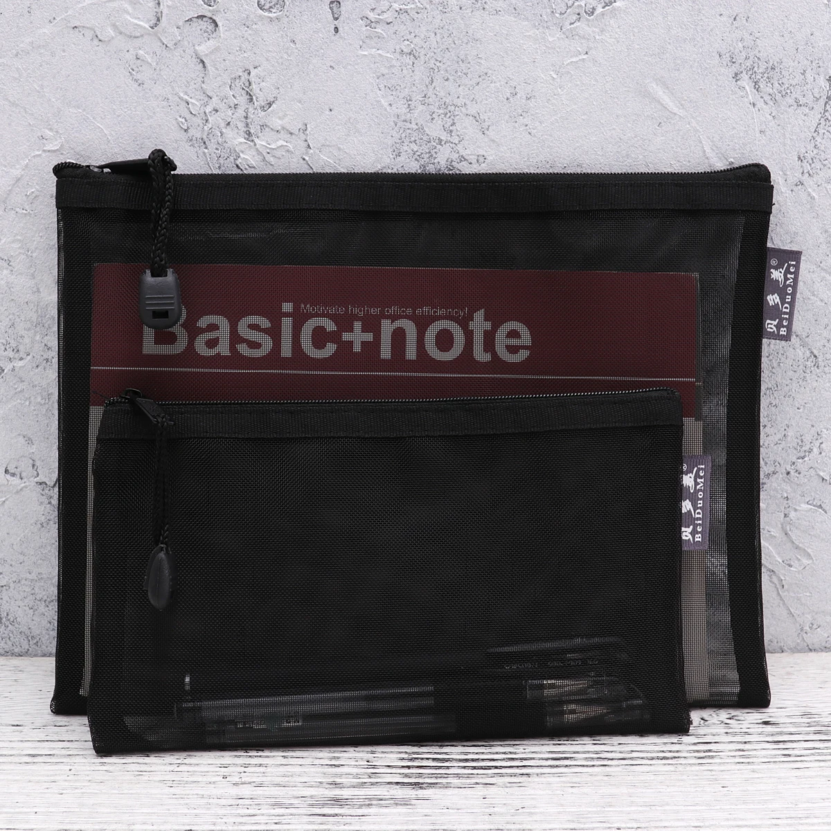 

6pcs Mesh File Bag Set A5 A6 Stationery Bags Zippered Document Bag For Office School Transparent Pencil Pouch Folder