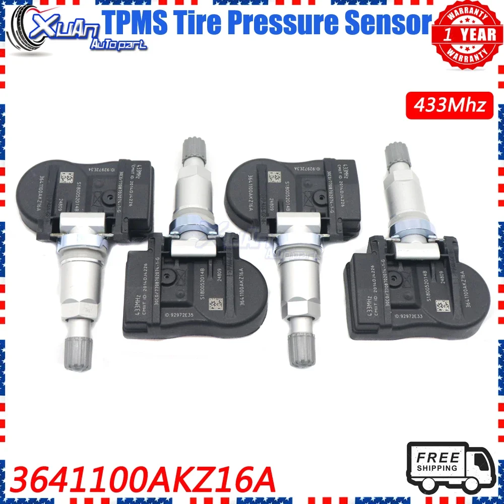 XUAN TPMS Tire Pressure Sensor Monitor System 3641100AKZ16A For Great Wall Wingle5 C50 For Haval H6 M6 3641100-AKZ16A 433 MHz