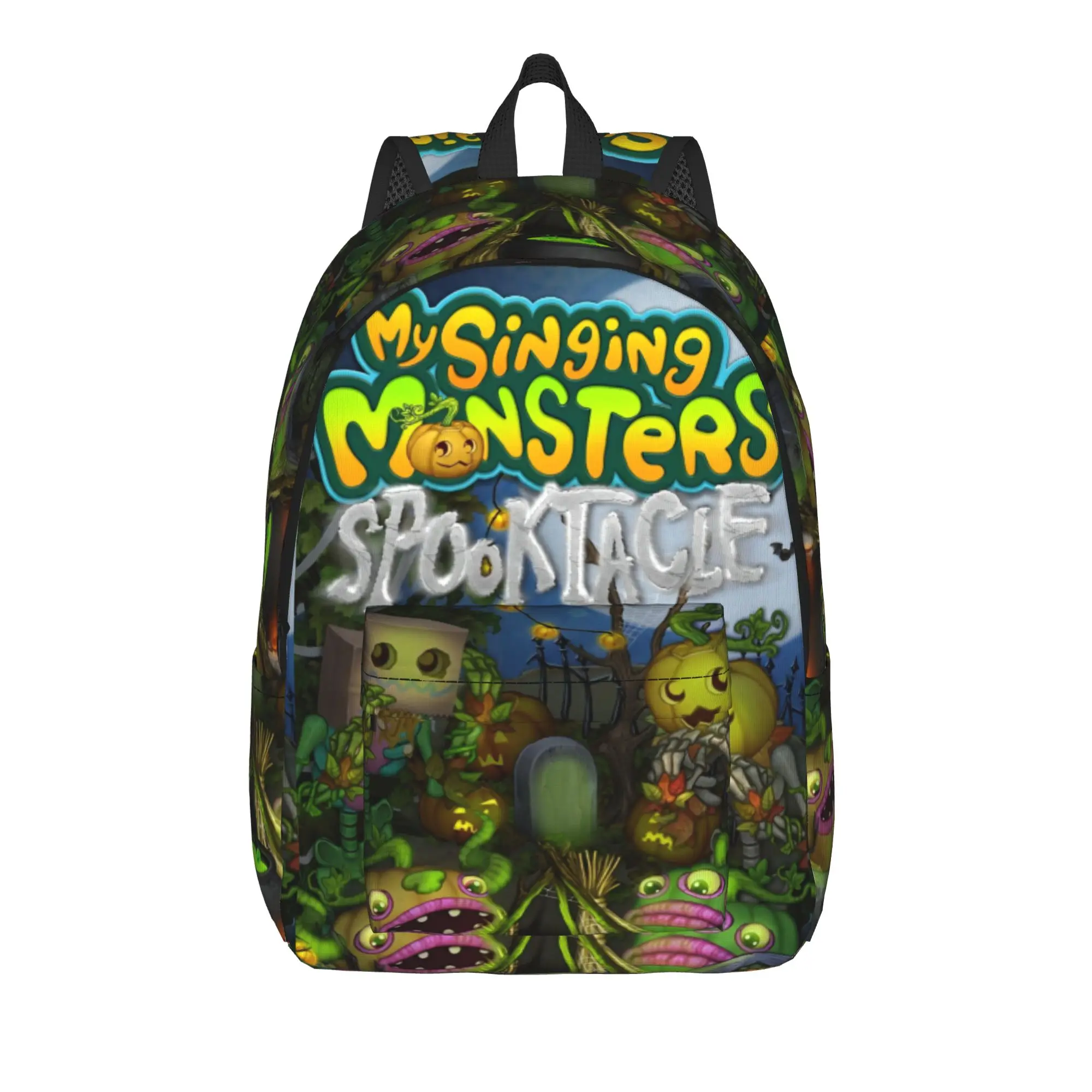 

My Singing Monsters Backpack for Men Women Cool Student Hiking Travel Daypack Laptop Computer Canvas Bags Lightweight