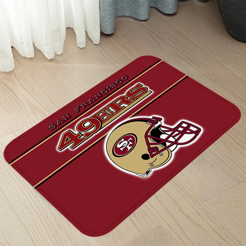 Sports Cartpet Living Room Rugs Foot Carpets Entrance Doormat Yoga Rug S-San-Fransico 49ers Floor Mats Non-slip Home Kitchen