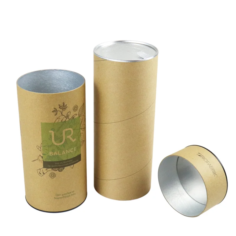 Custom glass jar box paper tube candle cylinder packaging food grade printed tubes biscuits packing paper can circle with Matel