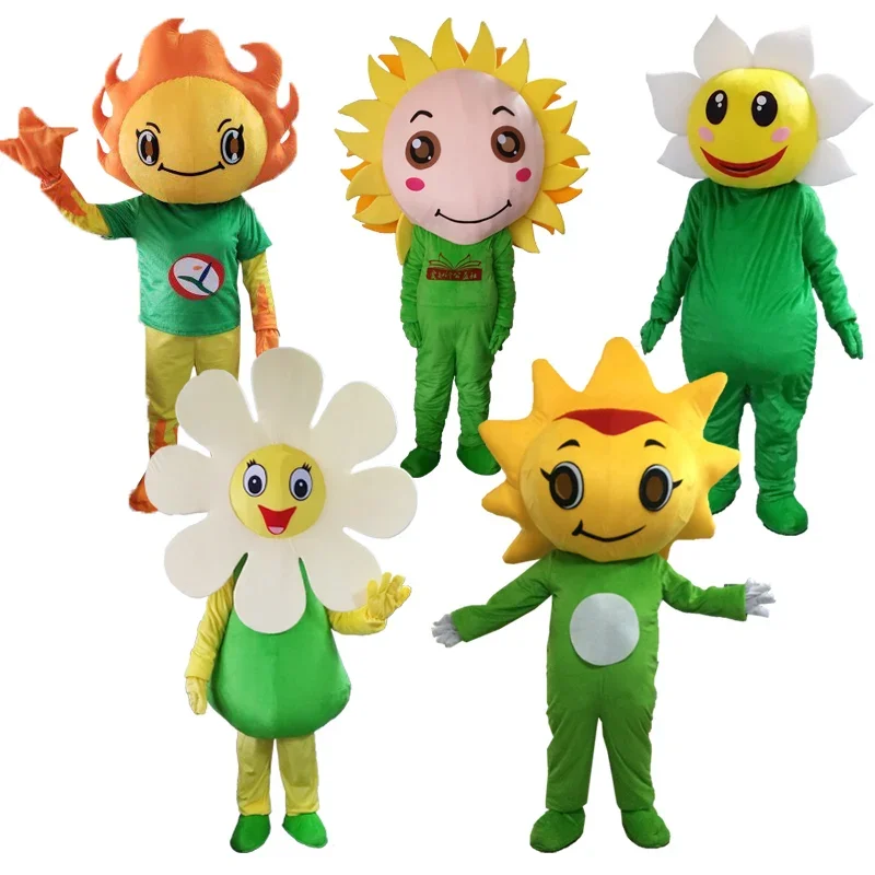 Christmas Sunflower Mascot Costumes Cute Crayon Cartoon Apparel Cosplay Theme Mascotte Carnival Fancy Party Dress