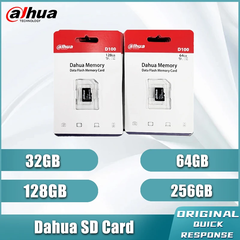 Tarjeta de memoria Dahua, 64GB, 128GB, 256GB, tarjeta Micro SD para cámaras de seguridad IP, videoportero VTO VTH, Monitor interior, cámara de salpicadero