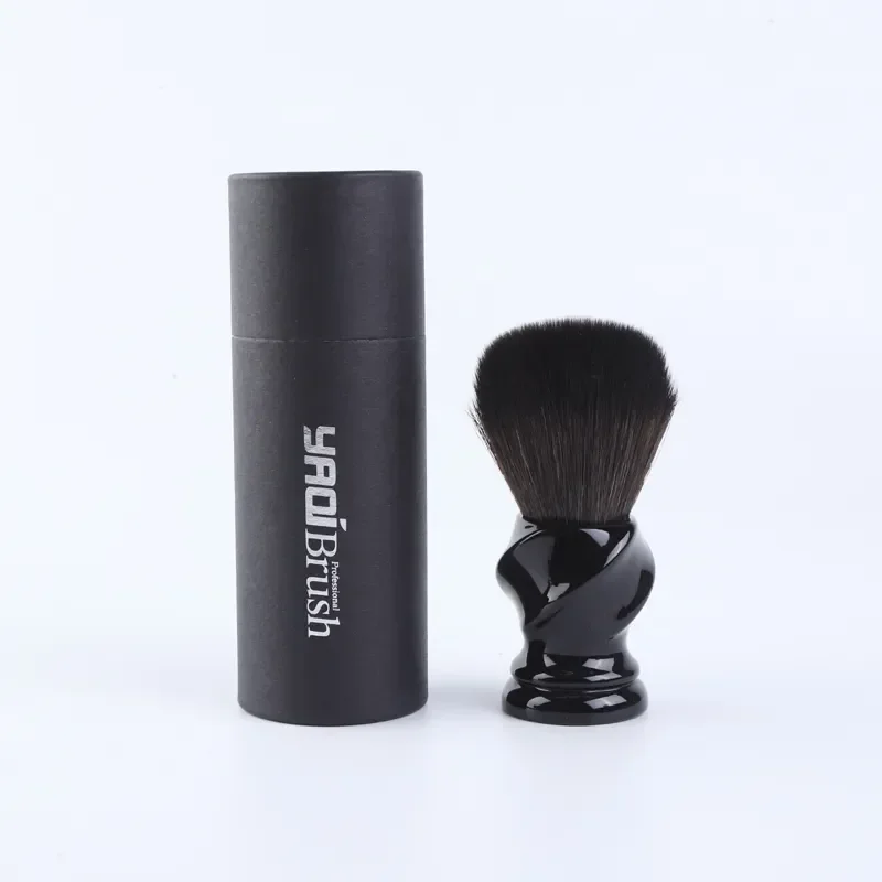 YAQI High Quality TWIST 24mm Synthetic Hair Resin Handle Men Wet Shaving Brush And Face Cleanliness Shaving Soap For Mens