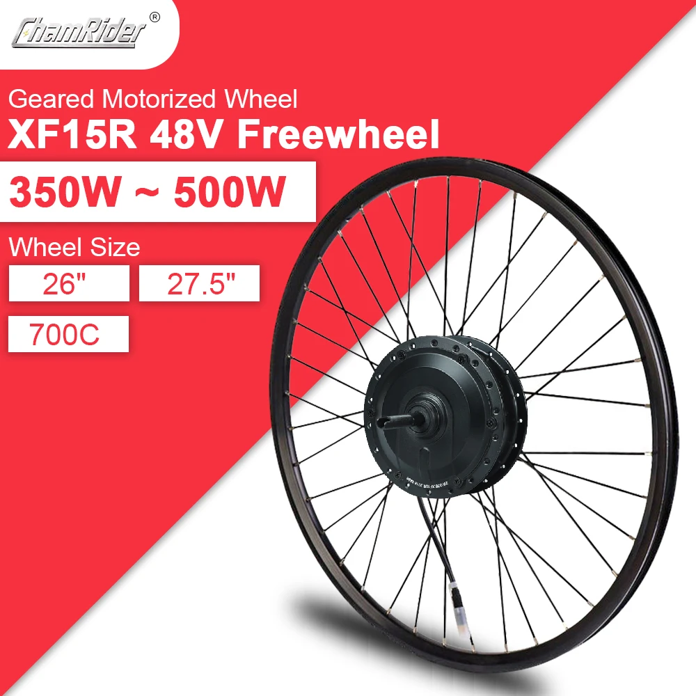 

ChamRider XF15R Rear Motor Wheel 48V Electric Ebike Conversion Kit 36V Bicycle Kit MXUS 350W 500W Geared Hub Motor