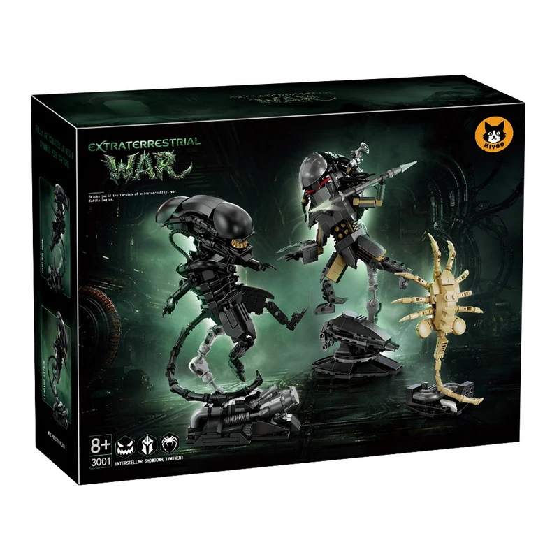 

IN STOCK MY3001 MOC Creativity Mini Alien Building Blocks Model Predator Assembling DIY Toys for Children Christmas Gift Set