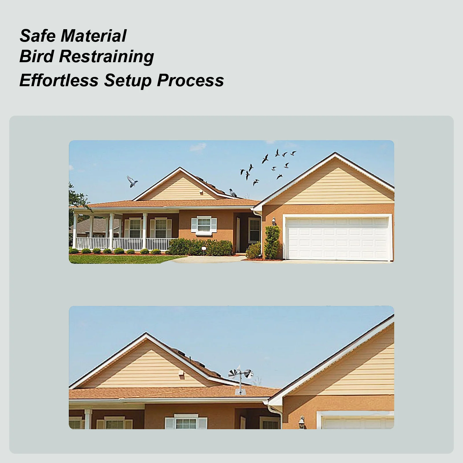 

Anti Bird Devices Reflective Woodpecker Scare Wind-Powered Rotating Reflector Decoy Control For Window Lawn Pool Porch Garden