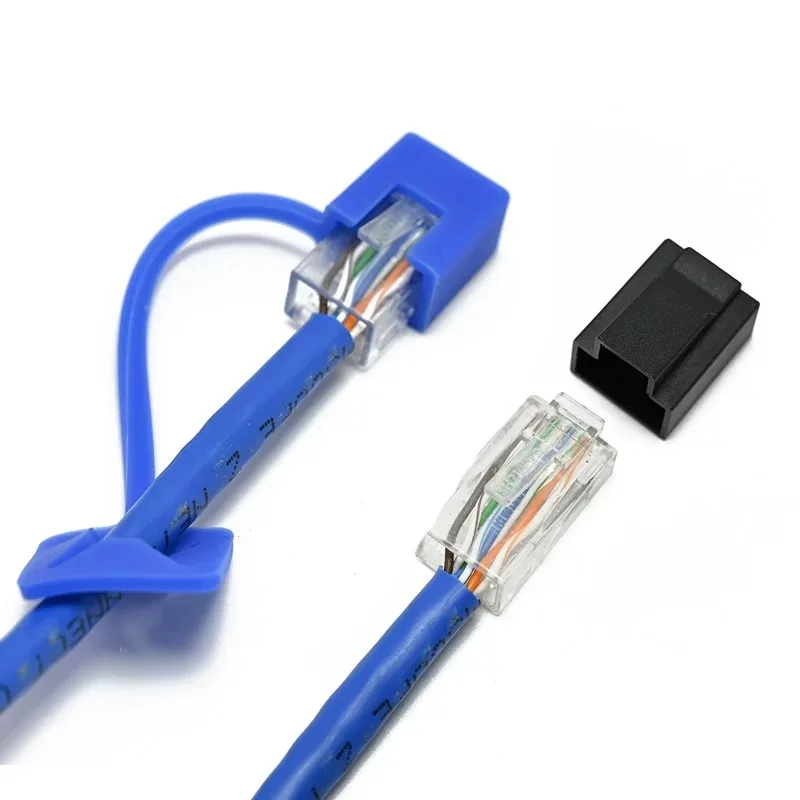 

Защитный чехол для кабеля RJ45 с кристаллической головкой, 10 шт., силиконовый, пыленепроницаемый, устойчивый к царапинам, прочный, подходит для CAT5 CAT6 +