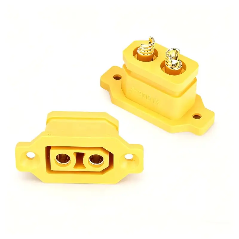 XT90E-F RC Battery Connector Female Socket 30A 500V Gold Plated for Drone Car Boat ESC Charging