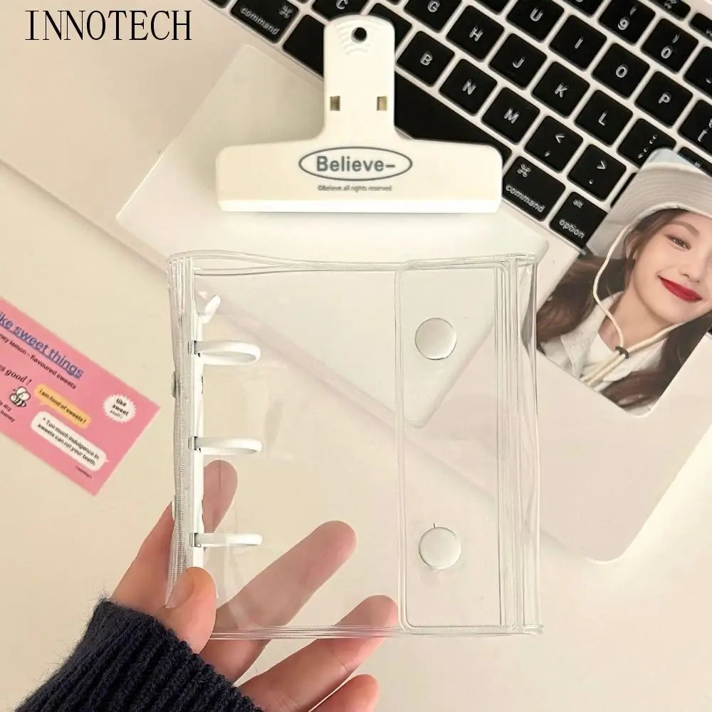 

Двойная кнопка 3-дюймовый чехол для фотоальбома a8 с 3 отверстиями, чехол для мини-картона, универсальная молния, 3-дюймовая обложка для карточного альбома для хранения фотографий