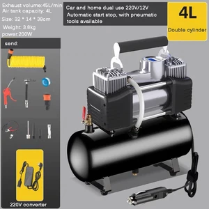 Auto tragbare Multifunktionsluftpumpe, Elektropumpe mit hoher Druck, freies Öl, stiller Kompressor, Trolley, 12 V 8 Hauptverkaufsluftkompressor ohne Öl - №5
