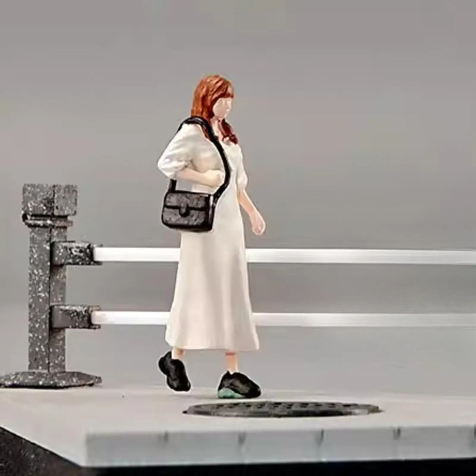 1/64 Schaal Miniatuur Figuur Meisje Fotografie Prop Poppenhuis Accessoires Miniatuur Scène Beeldje Micro Landschap Decor Model