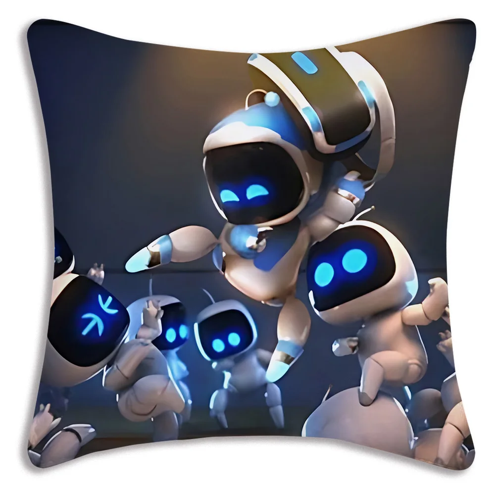 Pillow Covers A-Astrobot Sleeping Square Cartoon Sofa Decorative Home Double-sided Printing Short Plush Cute Cushion Cover