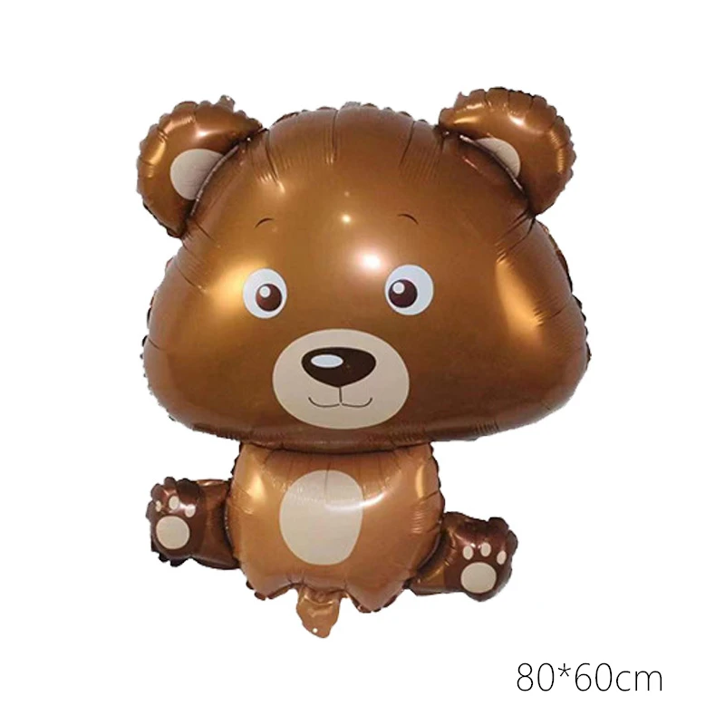 1pc Cartoon Animal Foil Balloons fox lion bear squirrel Globos Air Balloon Birthday Party Decorations Kids Inflatable Toys