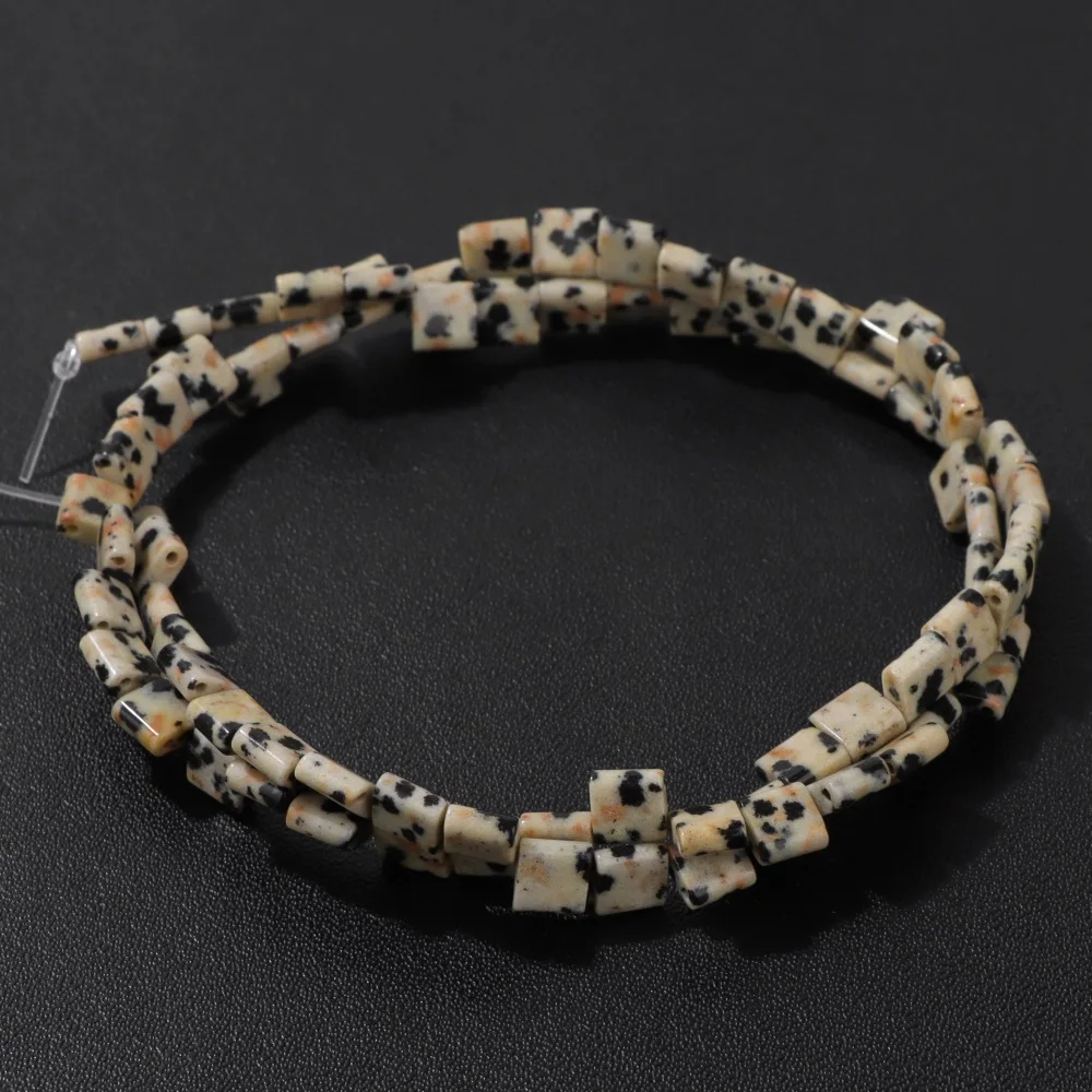 5MM Double Hole Square Bead Natural Tiger Eye Quartzs Imperial Jaspers DIY Beads For Jewelry Making Bracelet Necklace Handmade