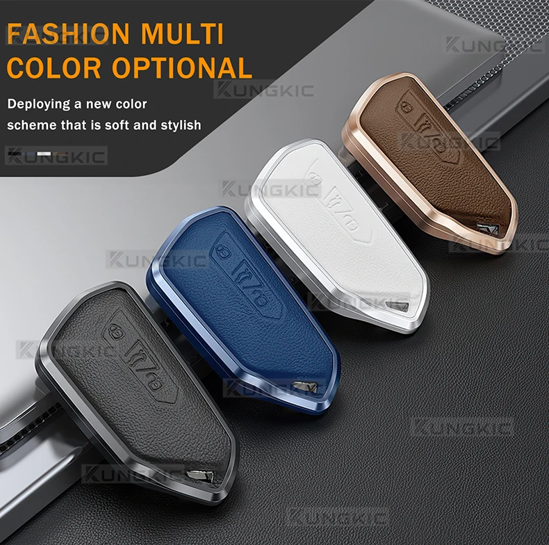 Für SEAT Leon Cupra Leon Cupra Formentor 2020 2021 2022 2023 2024 2025 Metall Leder Auto Remote Key Fall Abdeckung Shell Keychain – Detail 6
