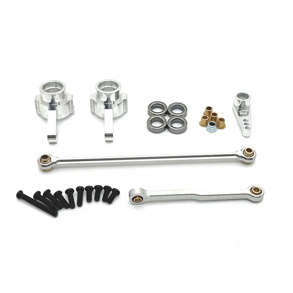 RC Car Steering Lever Kit for 1/12 MN82 MN78 D90 D91 D96 MN98 99S RC Car Update Parts Silver