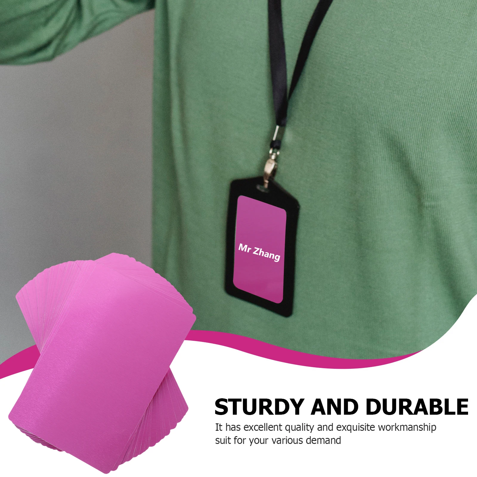 

50 pcs Engraved Business Cards 0.2Mm Thin Blue Anodized Aluminum Diy Name Card Cnc Compatible Machine For Custom Tags